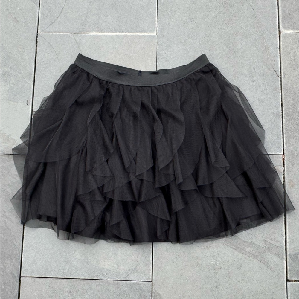 Lauren Conrad Black Tulle Mini Skirt‎ Size Small